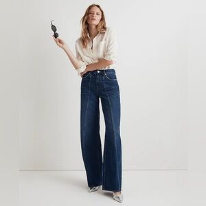 Madewell Superwide-Leg Jeans in Carrington Wash, Size 28